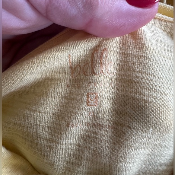 ❤️ BOGO Belle by Kim Gravel Soft Yellow Slub Knit Top with Hood Size XL - Picture 5 of 7